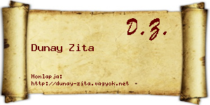 Dunay Zita névjegykártya